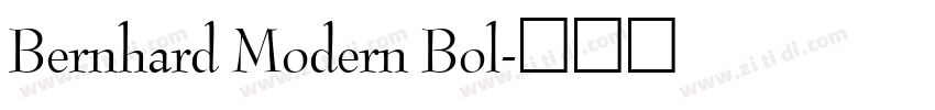 Bernhard Modern Bol字体转换